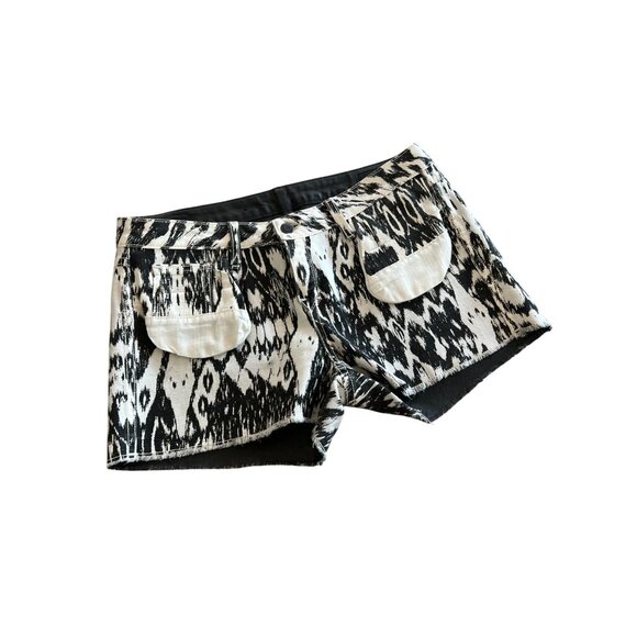 BLEULAB Reversible Printed Waxed Denim Shorts Sz 30 - Picture 7 of 8